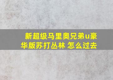 新超级马里奥兄弟u豪华版苏打丛林 怎么过去